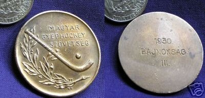 Hockey Medal 1930 Hungary
