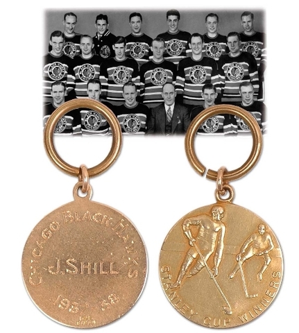 Hockey Medal given to Jack Shill 1938 Stanley Cup