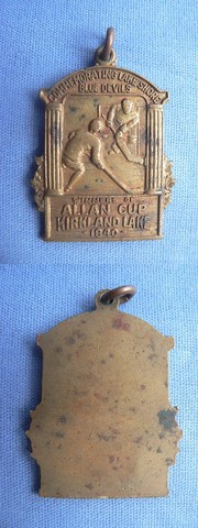 Ice Hockey Medal 1940 Allan Cup