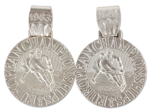 Hockey Medals European Junior Championships Silver Medals 1983 & 1984