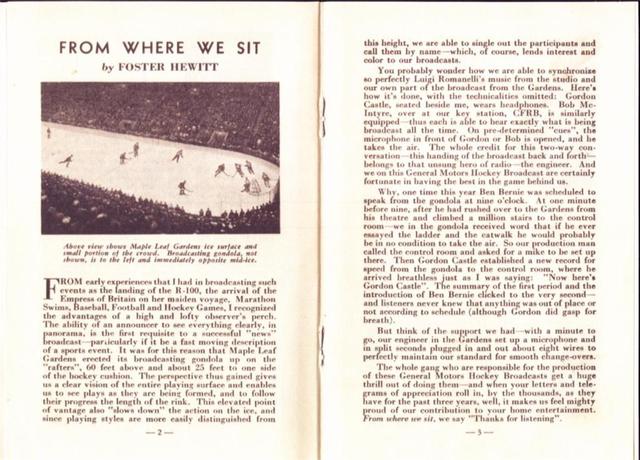 Hockey Foster Hewitt 1 1933
