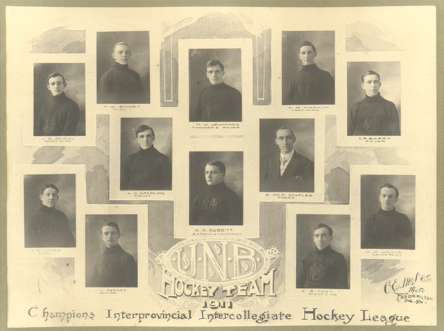 University of New Brunswick Hockey Team 1911 Champions