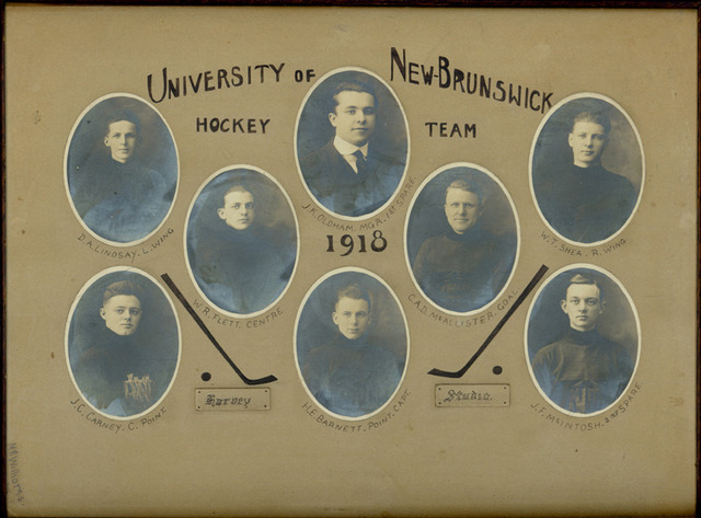 University of New Brunswick Hockey Team photo 1918