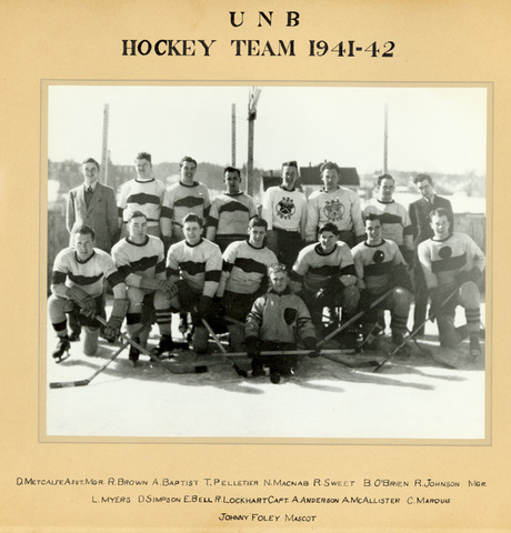 University of New Brunswick Ice Hockey Photo 1941 