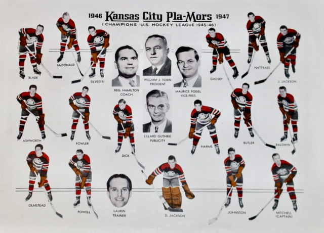Kansas City Pla-Mors Ice Hockey Team Photo 1946