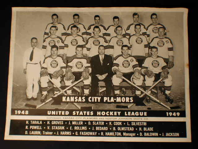 Kansas City Pla-Mors Ice Hockey Team Photo 1948 