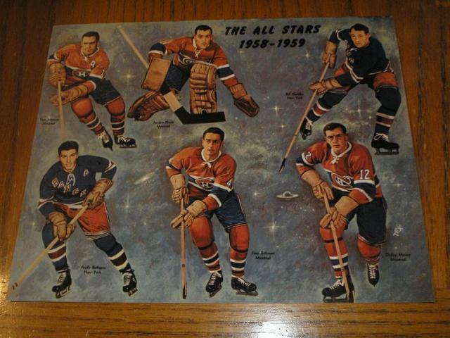 Ice Hockey Photo Print 1959 Montreal Canadiens and New York Rang