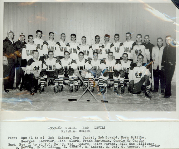 Ice Hockey Photo 1960 University of New Brunswick - Red Devils