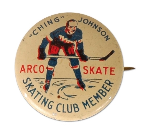 Ching Johnson Hockey Pin 1930s