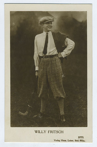 Willy Fritsch  Silent Motion Picture star with Field Hockey Stick
