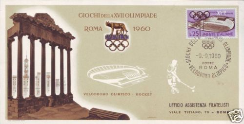 Field Hockey Postcard 1960 Olympics in Rome