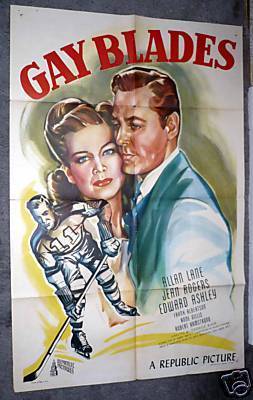 Hockey Poster 1946 Original - Gay Blades