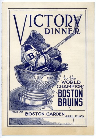 Boston Bruins Ice Hockey Program 1939   Victory Dinner