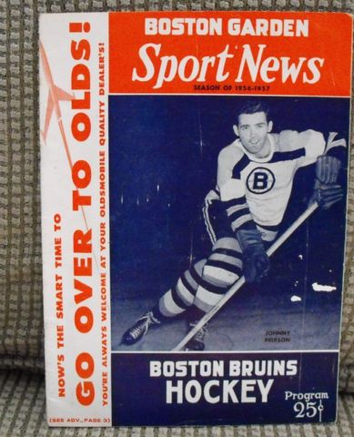 Ice Hockey Program 1957 1 Boston Garden