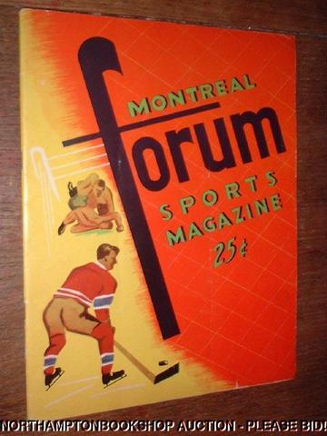 Ice Hockey Program 1958  Montreal Forum