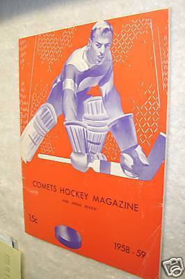 Ice Hockey Program 1958  Comets Hockey Magazine