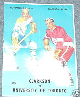 Ice Hockey Program 1959  Clarkson Arena
