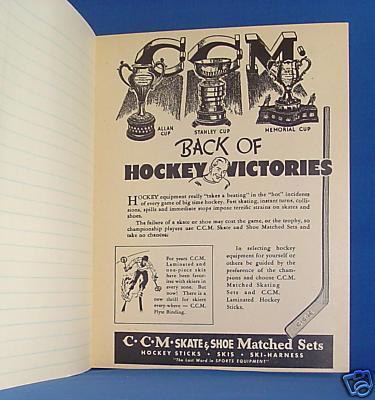 Hockey Ad 1930s Ccm