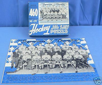 Ice Hockey Jig Saw Puzzle 1953 