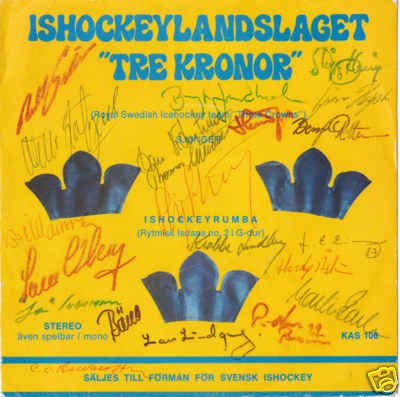 Sweden Hockey Record - Autographed 1975