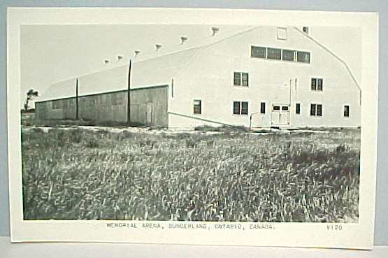 Memorial Arena  Sunderland Ontario 1940s