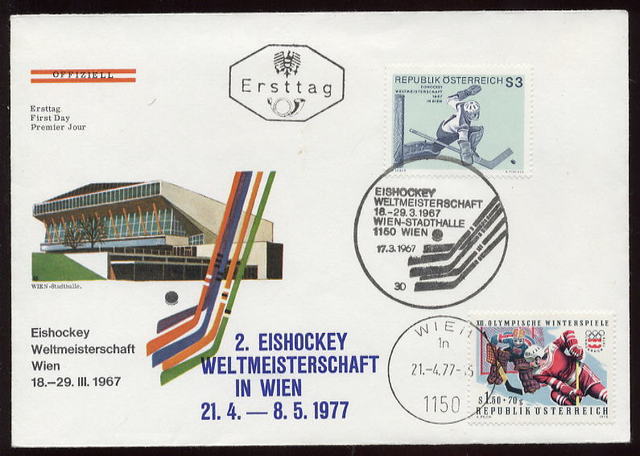 Hockey Stamp Fdc 1977