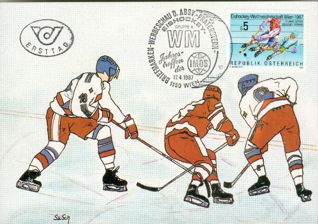 Hockey Stamp Fdc 1987 4