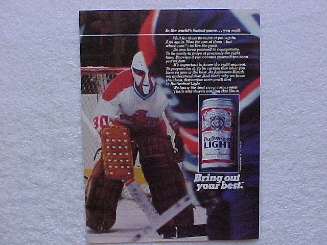 Hockey Ad For Bud Light 1983 Bring Out Your Best
