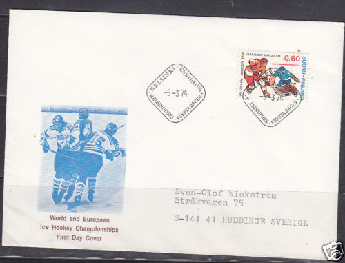 Hockey Stamp Fdc 1974 X