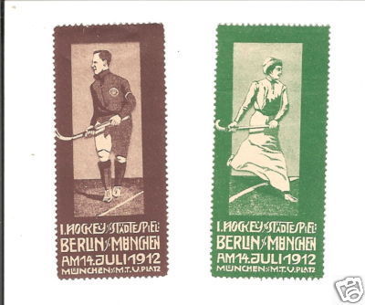 Hockey Stamps Berlin 1912