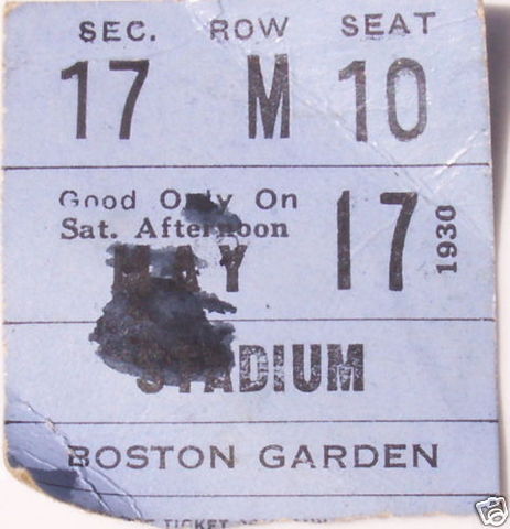 Hockey Ticket 1930