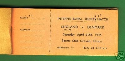 Hockey Ticket 1935