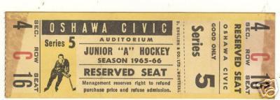 Hockey Ticket 1966 1