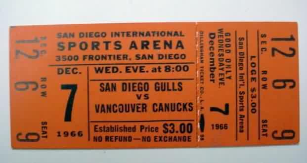 Hockey Ticket 1966