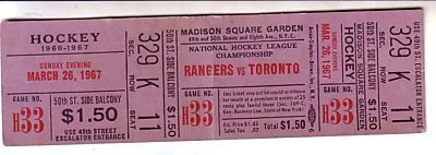 Hockey Ticket 1967