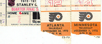 Hockey Ticket 1972 2