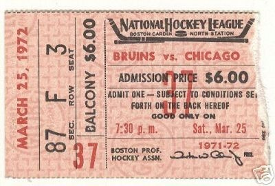 Hockey Ticket 1972 4