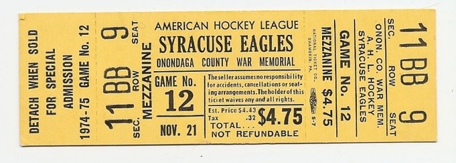 Hockey Ticket 1974 3