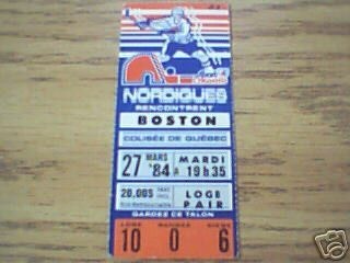 Hockey Ticket 1984