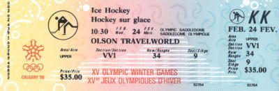 Hockey Ticket 1988 Hasek Debut