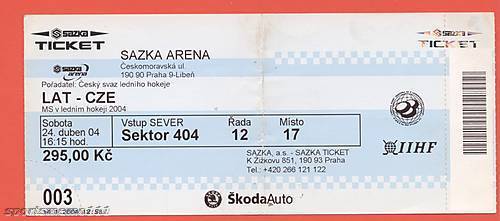 Hockey Ticket 2004 2