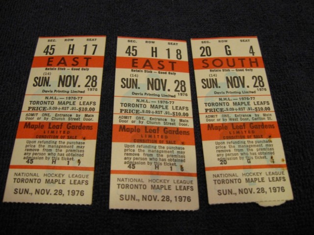 Hockey Tickets 1976 2