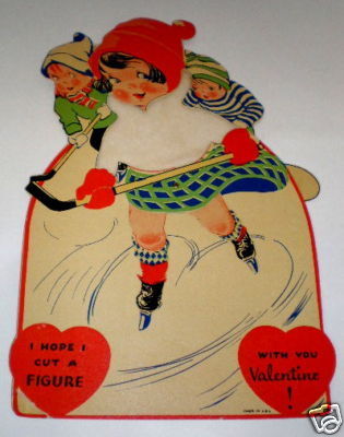 Hockey Valentine 1930s 1