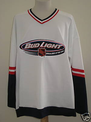 bud light hockey jersey