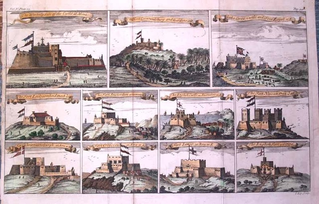 1705 Map Slave Forts