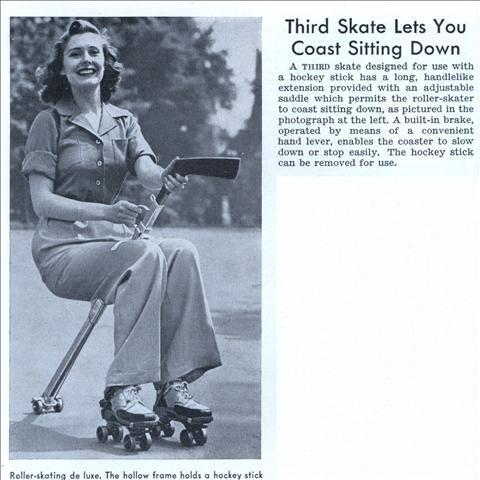 Vintage Roller Skate Picture With Girl