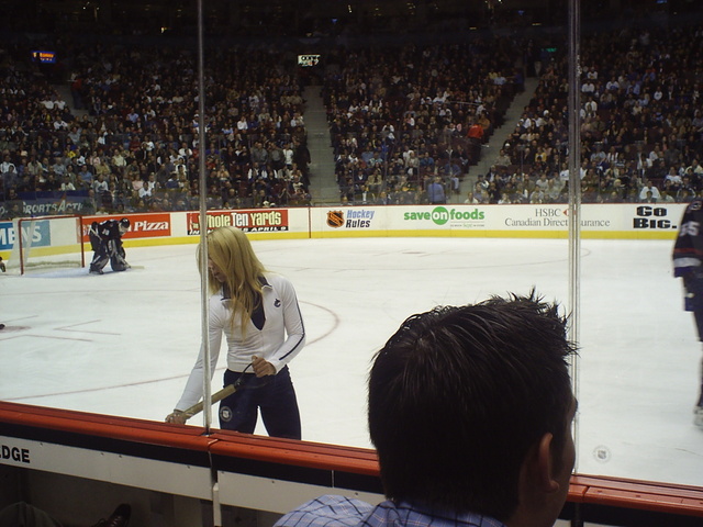Ice Girl - Canucks vs Coyotes @ GM Place, 2004