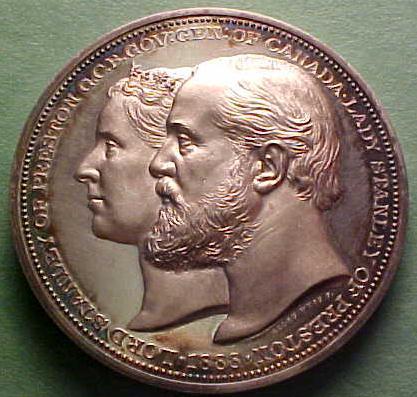 Lord Stanley and Lady Stanley on 1888 Medal -a
