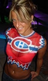 Montreals Canadiens Goddess in Body Paint