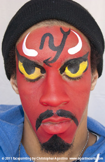 New Jersey Devils fan in Face Paint